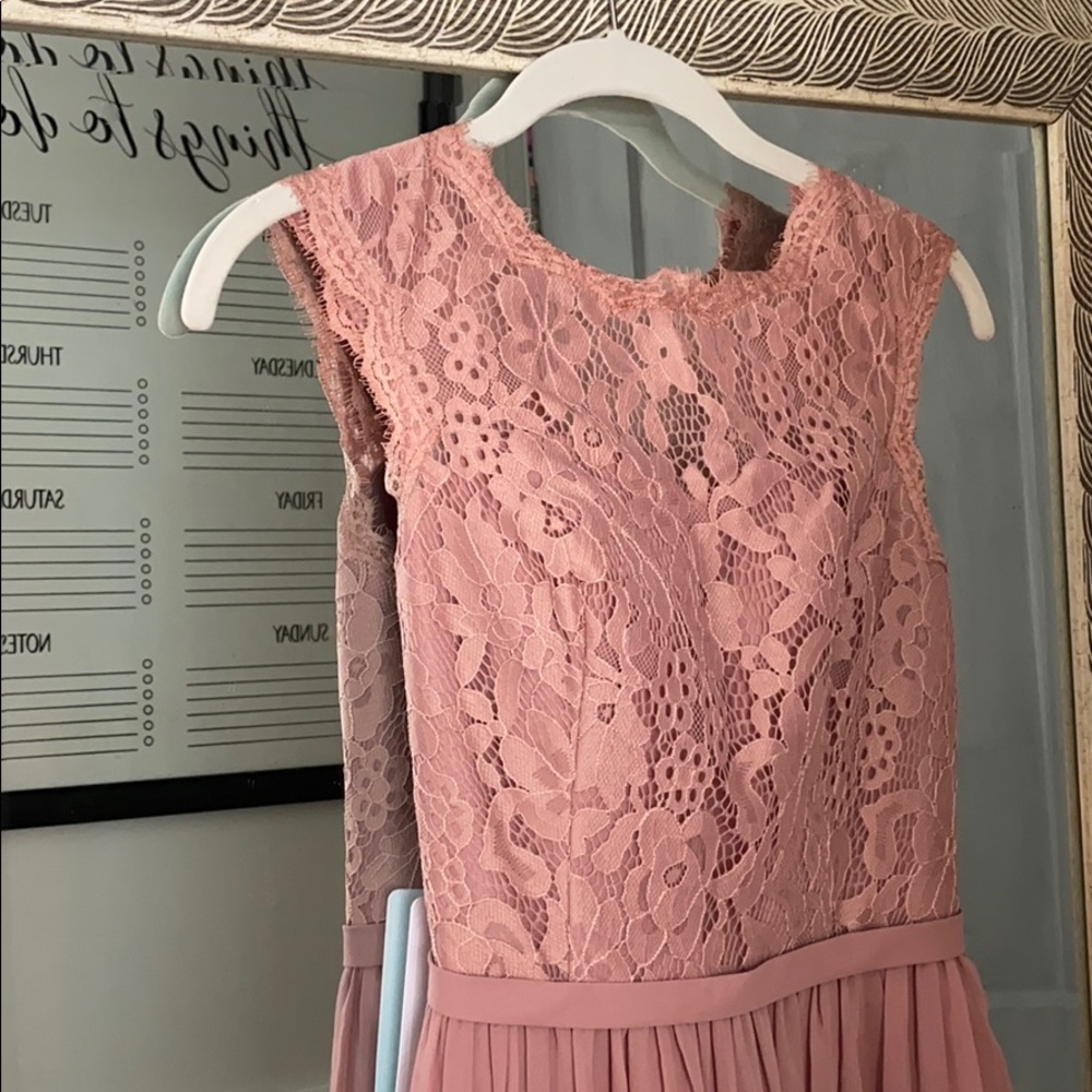 AZAZIE Arden bridesmaid dress dusty rose color